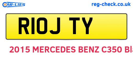 R10JTY are the vehicle registration plates.