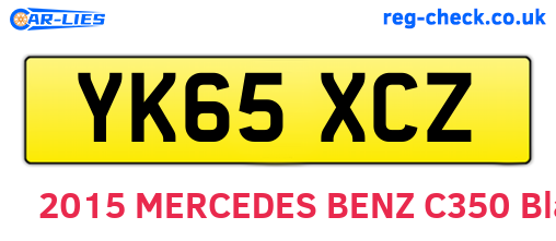 YK65XCZ are the vehicle registration plates.