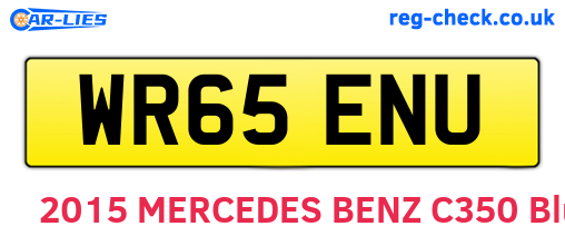 WR65ENU are the vehicle registration plates.