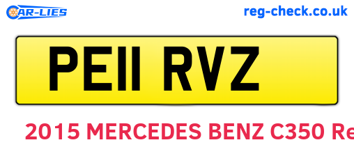 PE11RVZ are the vehicle registration plates.