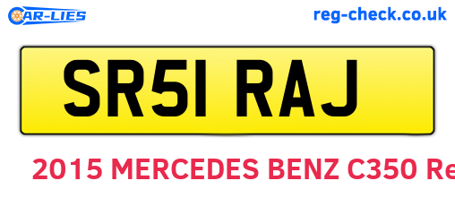 SR51RAJ are the vehicle registration plates.