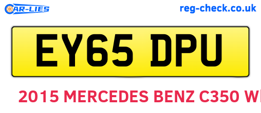 EY65DPU are the vehicle registration plates.
