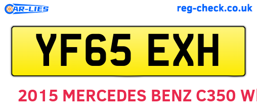 YF65EXH are the vehicle registration plates.