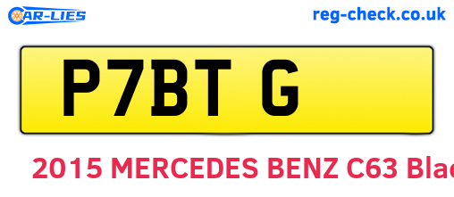 P7BTG are the vehicle registration plates.