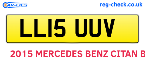 LL15UUV are the vehicle registration plates.