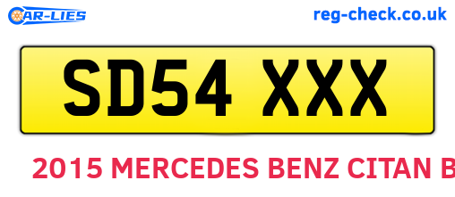 SD54XXX are the vehicle registration plates.