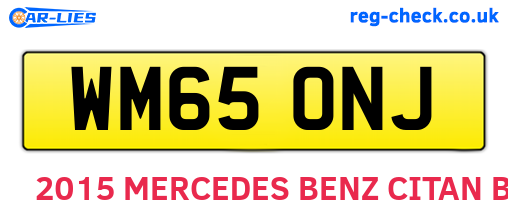 WM65ONJ are the vehicle registration plates.