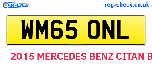 WM65ONL are the vehicle registration plates.