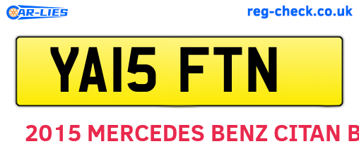 YA15FTN are the vehicle registration plates.