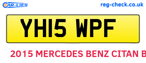 YH15WPF are the vehicle registration plates.
