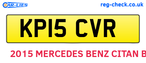 KP15CVR are the vehicle registration plates.