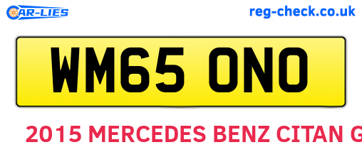 WM65ONO are the vehicle registration plates.