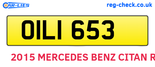 OIL1653 are the vehicle registration plates.