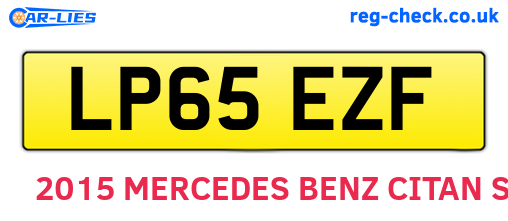LP65EZF are the vehicle registration plates.