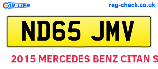 ND65JMV are the vehicle registration plates.