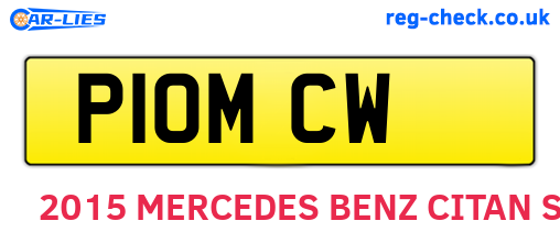 P10MCW are the vehicle registration plates.