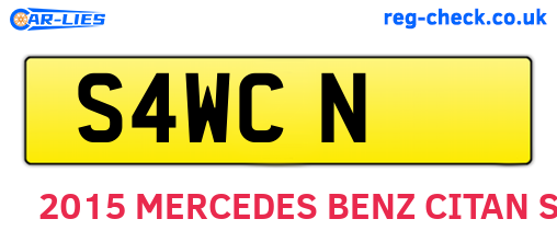 S4WCN are the vehicle registration plates.
