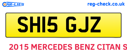 SH15GJZ are the vehicle registration plates.