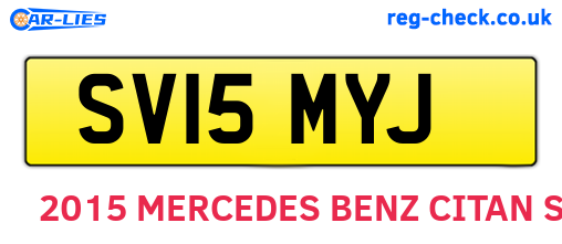 SV15MYJ are the vehicle registration plates.