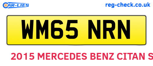 WM65NRN are the vehicle registration plates.