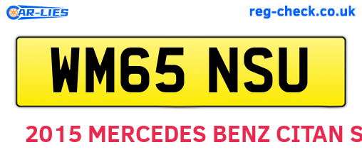 WM65NSU are the vehicle registration plates.