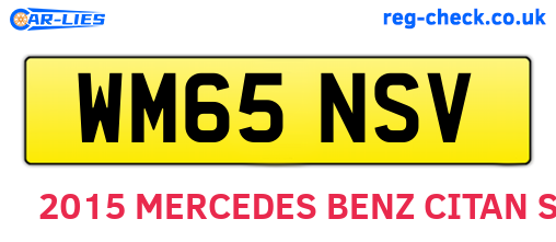 WM65NSV are the vehicle registration plates.