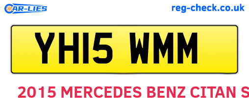 YH15WMM are the vehicle registration plates.