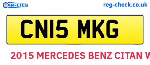 CN15MKG are the vehicle registration plates.