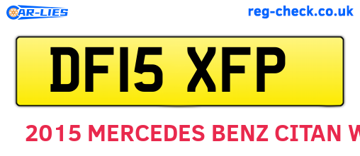 DF15XFP are the vehicle registration plates.