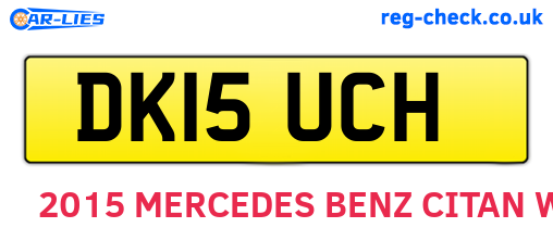 DK15UCH are the vehicle registration plates.
