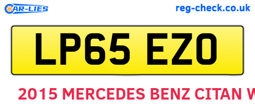 LP65EZO are the vehicle registration plates.