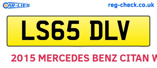 LS65DLV are the vehicle registration plates.