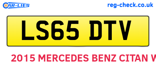 LS65DTV are the vehicle registration plates.