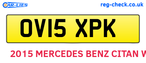 OV15XPK are the vehicle registration plates.