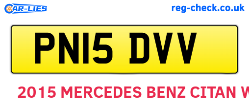 PN15DVV are the vehicle registration plates.
