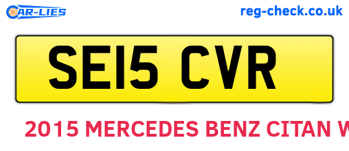 SE15CVR are the vehicle registration plates.
