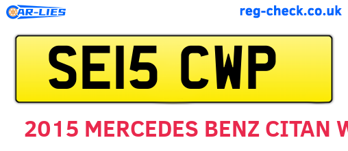 SE15CWP are the vehicle registration plates.