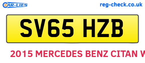 SV65HZB are the vehicle registration plates.
