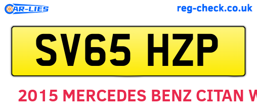 SV65HZP are the vehicle registration plates.