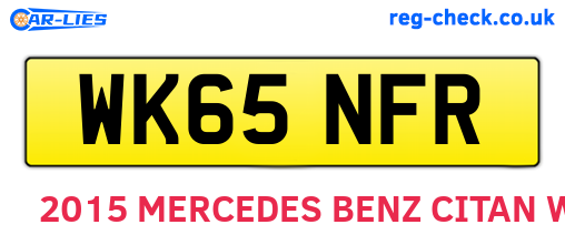 WK65NFR are the vehicle registration plates.