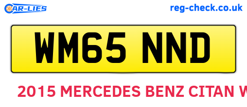 WM65NND are the vehicle registration plates.
