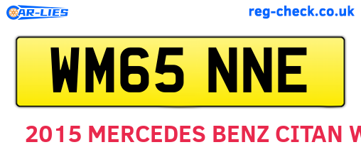 WM65NNE are the vehicle registration plates.