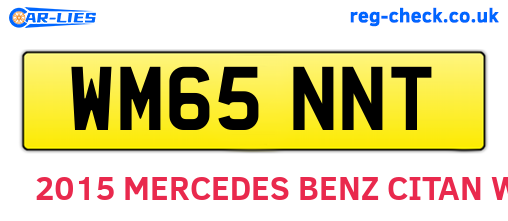 WM65NNT are the vehicle registration plates.