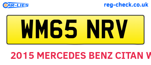 WM65NRV are the vehicle registration plates.