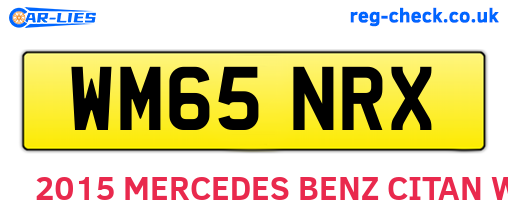 WM65NRX are the vehicle registration plates.