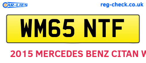 WM65NTF are the vehicle registration plates.
