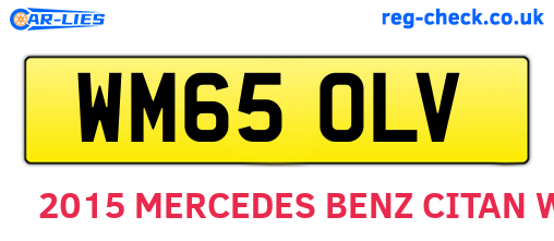WM65OLV are the vehicle registration plates.