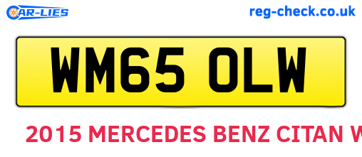 WM65OLW are the vehicle registration plates.