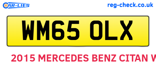 WM65OLX are the vehicle registration plates.