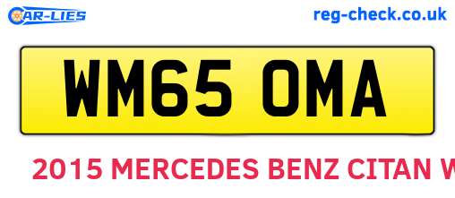 WM65OMA are the vehicle registration plates.